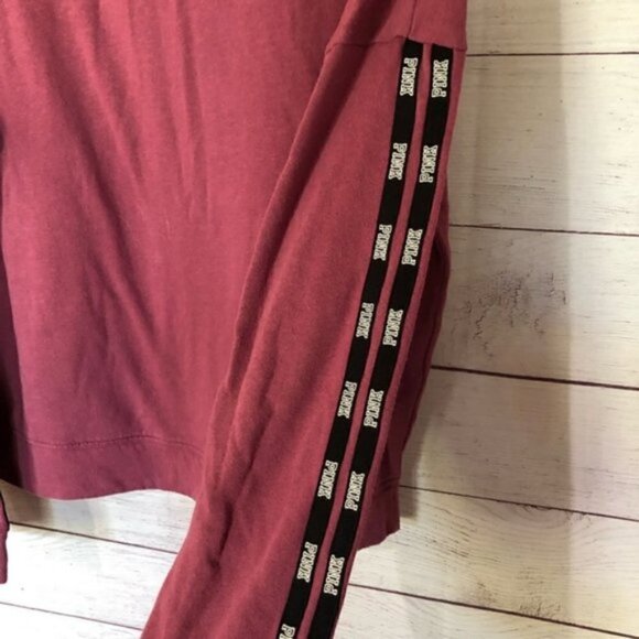 PINK Victoria's Secret Raspberry Pink Logo Crew Neck Sweatshirt S - Picture 4 of 5